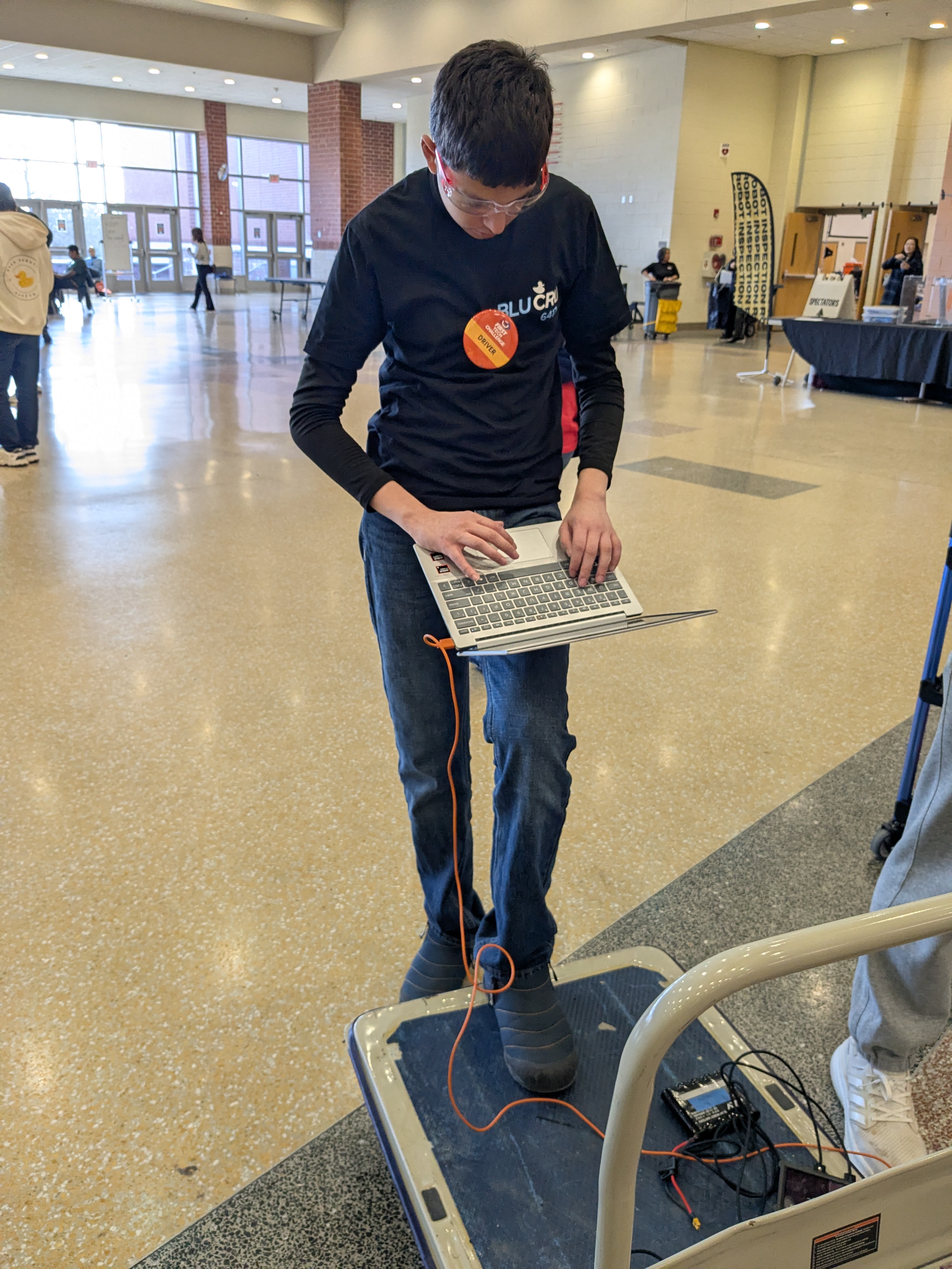 Deven programming at competition venue