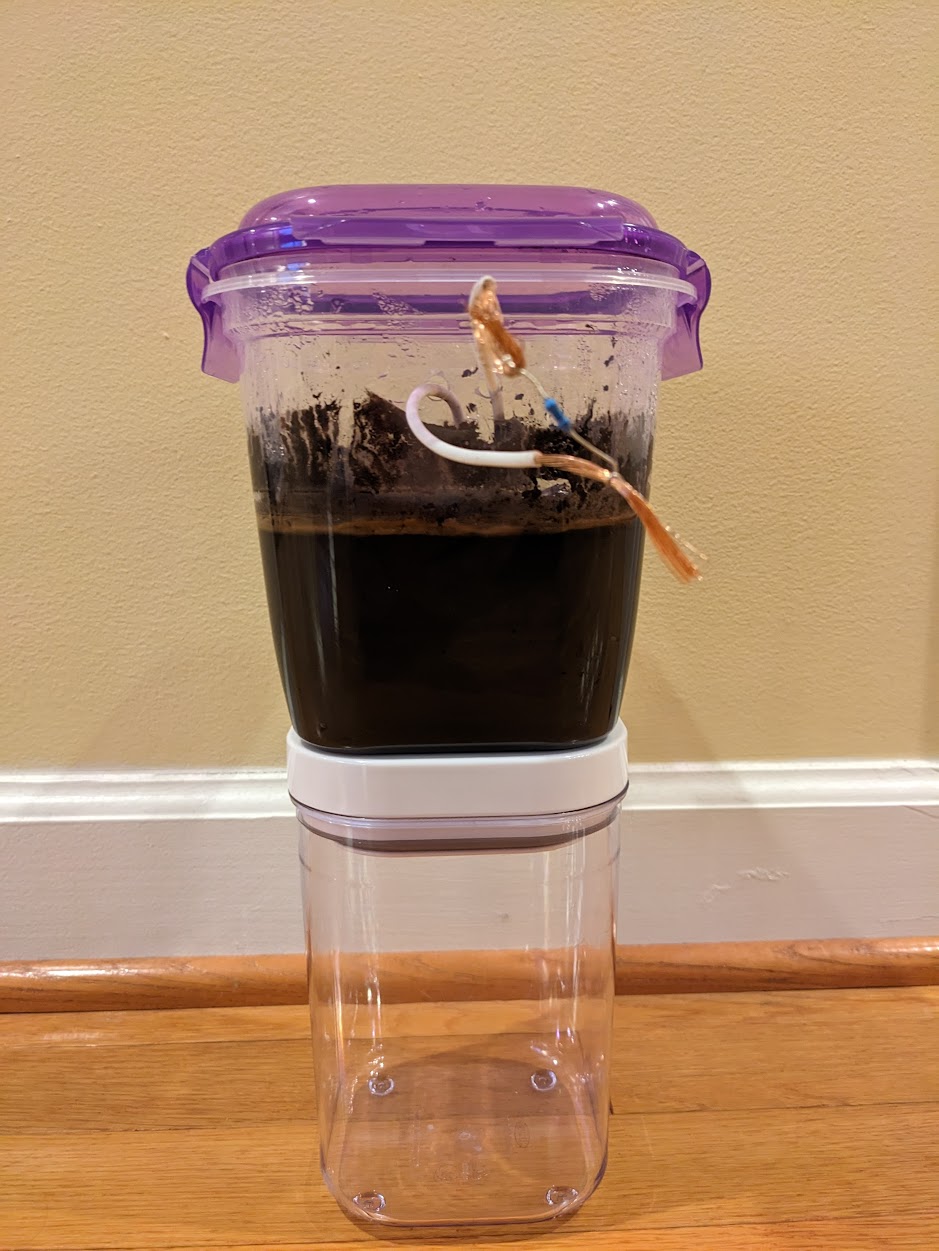 Close-up of a single microbial fuel cell