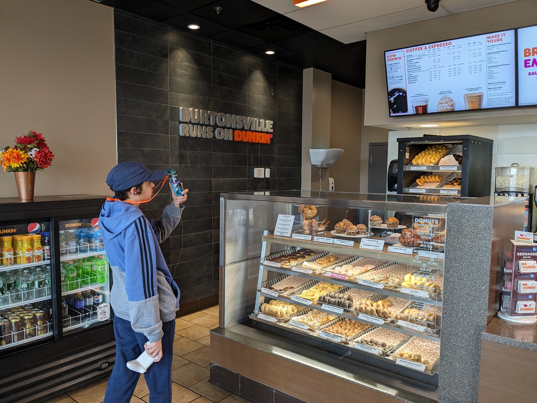 Using Scout at Dunkin counter